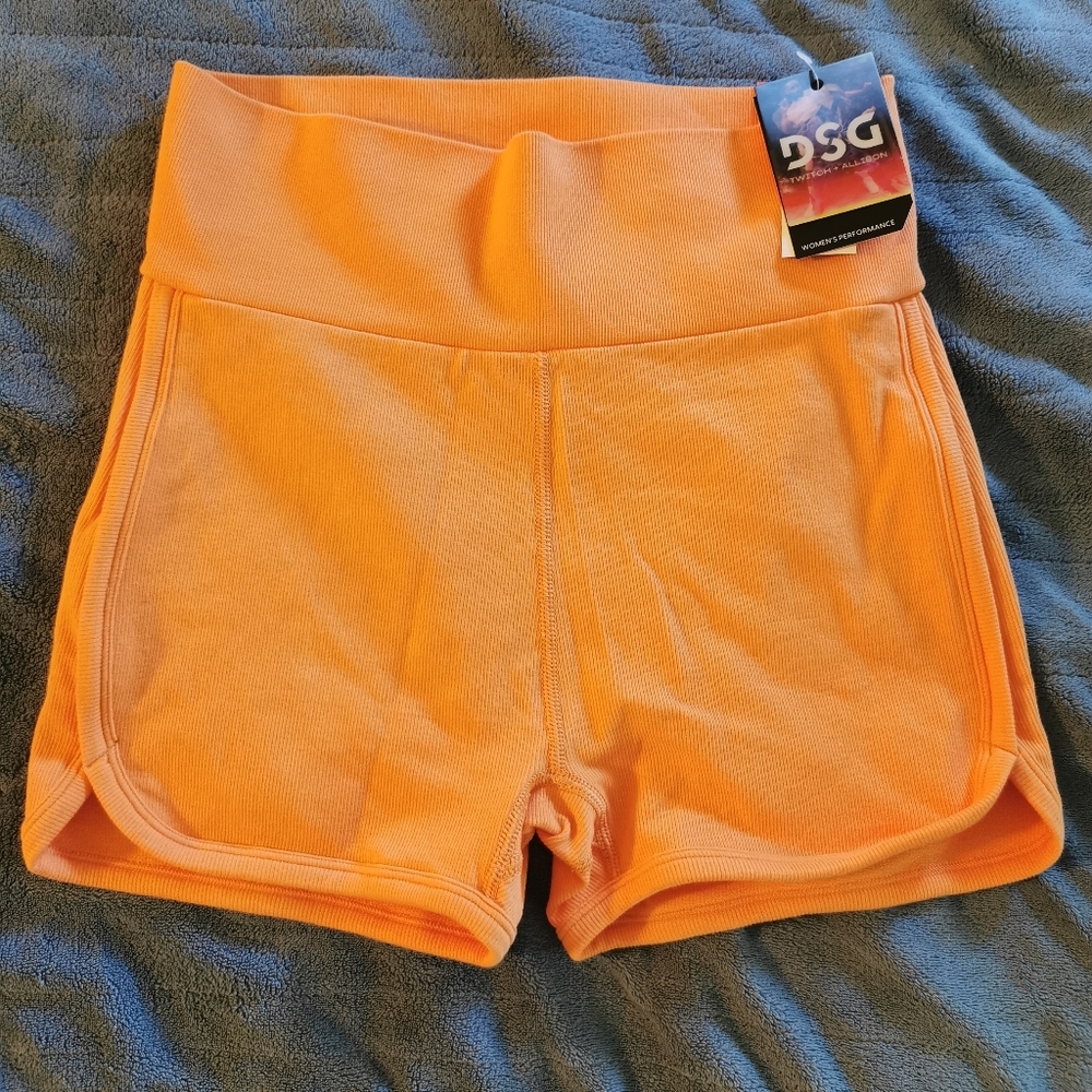 Orange Biker Shorts 3" Inseam Size L